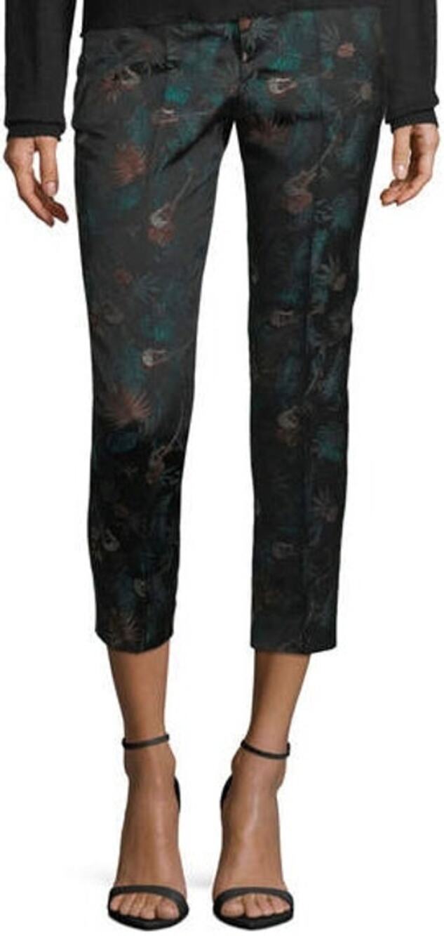 Zadig & Voltaire Posh Jungle Trouser Pants High Rise Pockets Cropped Black 38 8